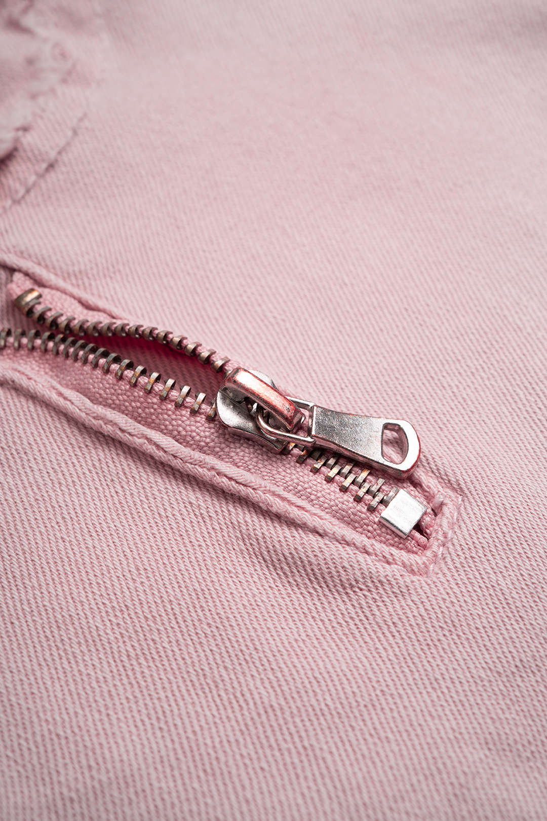 Denim Metallic Zipper Ripped Skirt