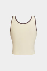 Contrast Binding Square Neck Tank Top