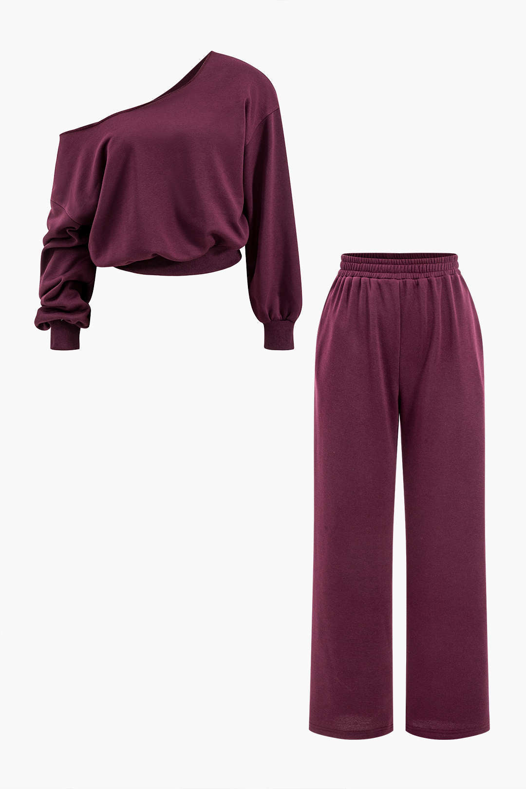 Asymmetric Top And Pants Set