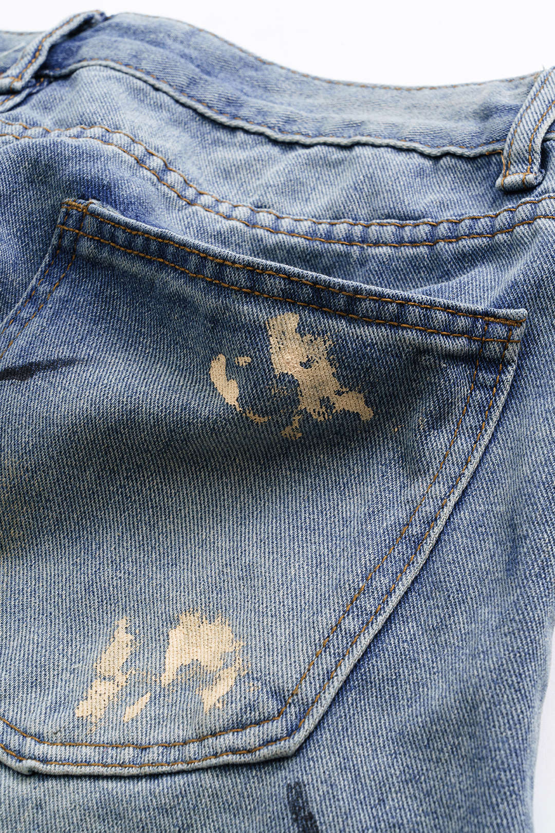 Denim Washed Dirty Wide Leg Barrel Jeans