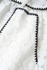 Contrast Whipstitching Lace Tie-Up Wide Leg Shorts