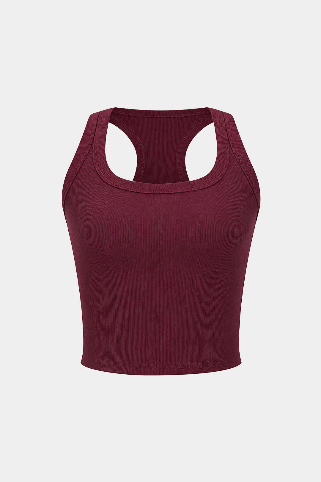 Basic U-Neck Crop Tank Top