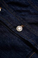 Denim Patchwork Satin Tie-Up Short Sleeve Mini Dress