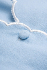 Contrast Whipstitching Linen Button Tank Top