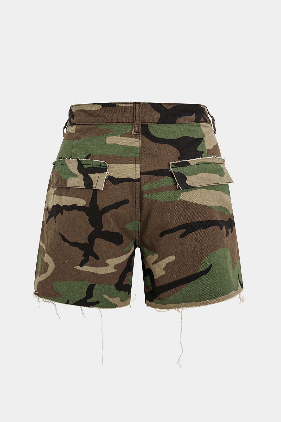 Camo Destroyed Cargo Shorts