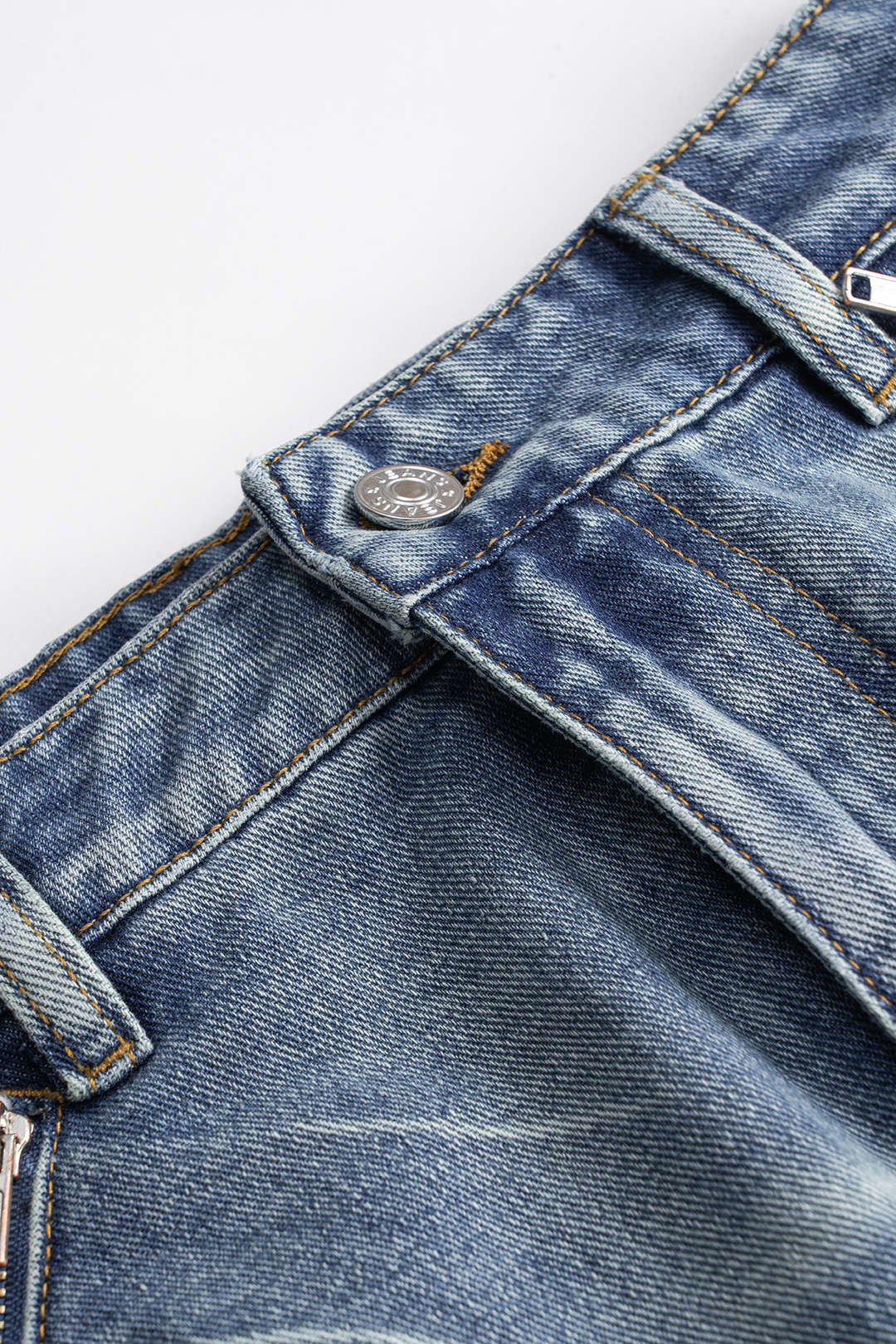 Denim Washed Pocket Skirt