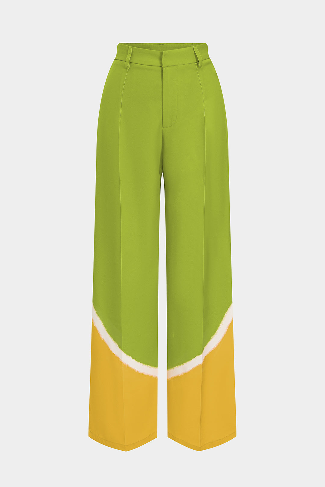 Contrast Wide Leg Trousers