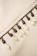 Beaded Asymmetrical Ruched Skirt