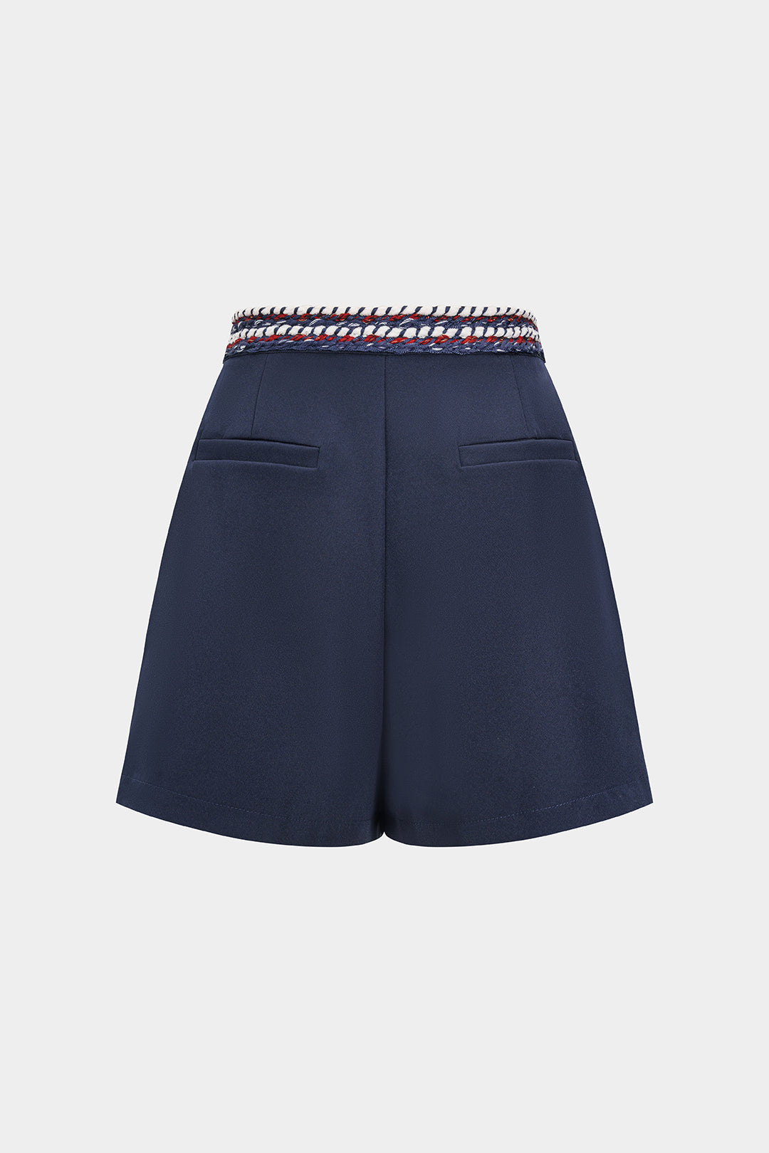 Contrast Trim Wide Leg Shorts