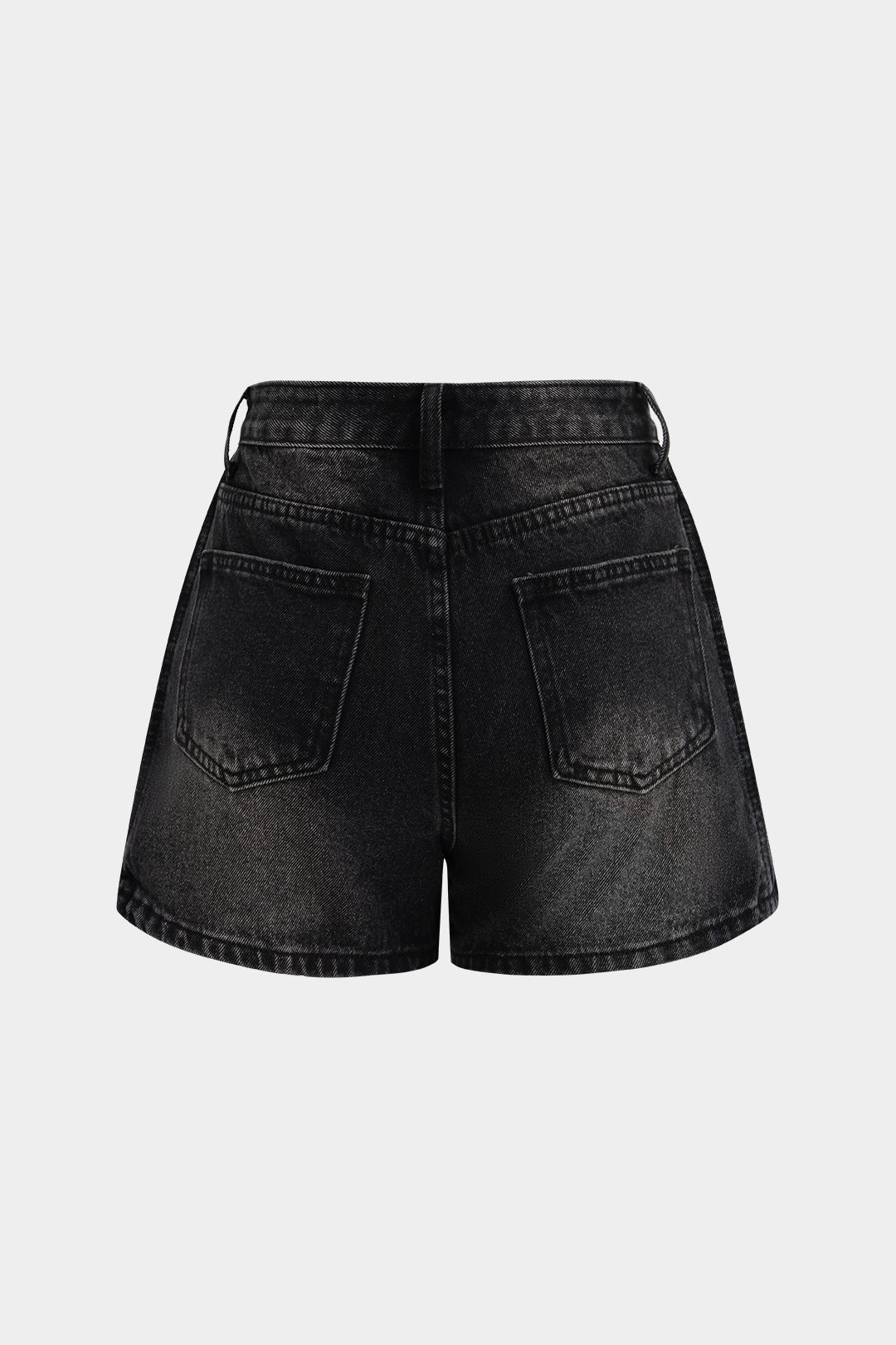 Denim Button Pocket Shorts