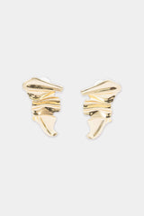 Alloy Irregular Pleated Earrings