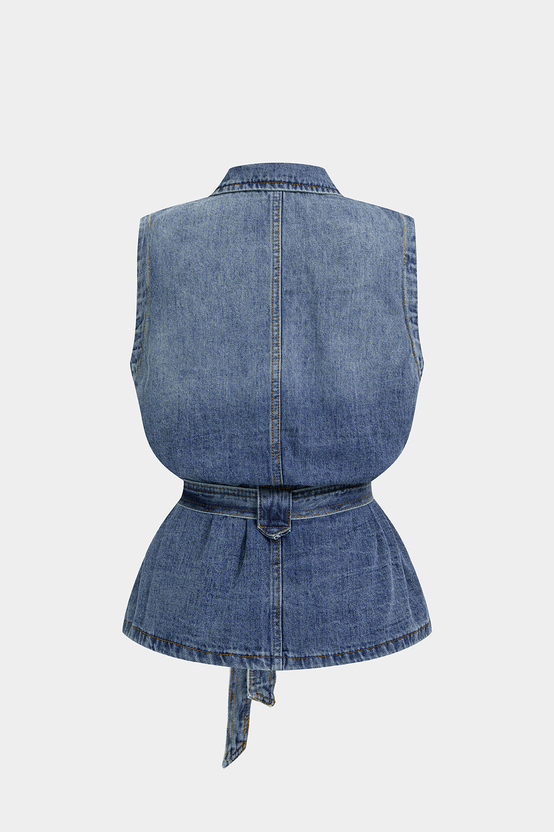 Denim Tie-Up Vests