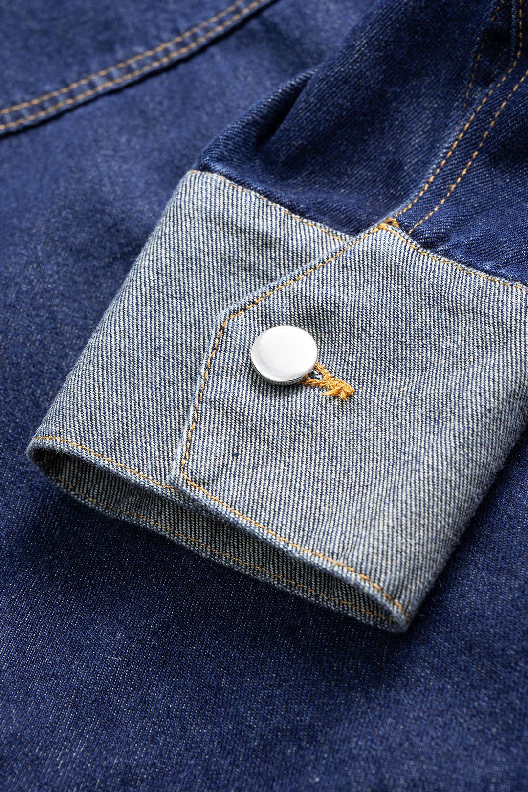Denim Button Patchwork Outerwear