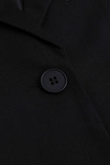 Denim Patchwork Notched Lapel Outerwear