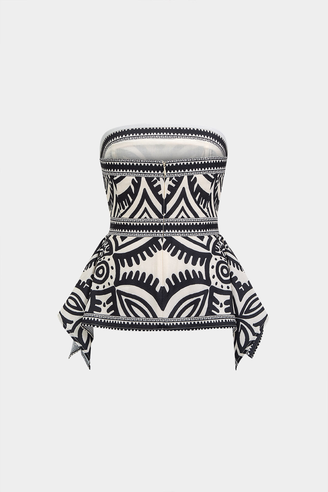 Contrast Tribal Print Tube Top