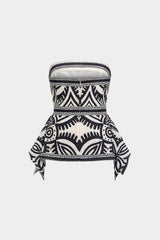 Contrast Tribal Print Tube Top