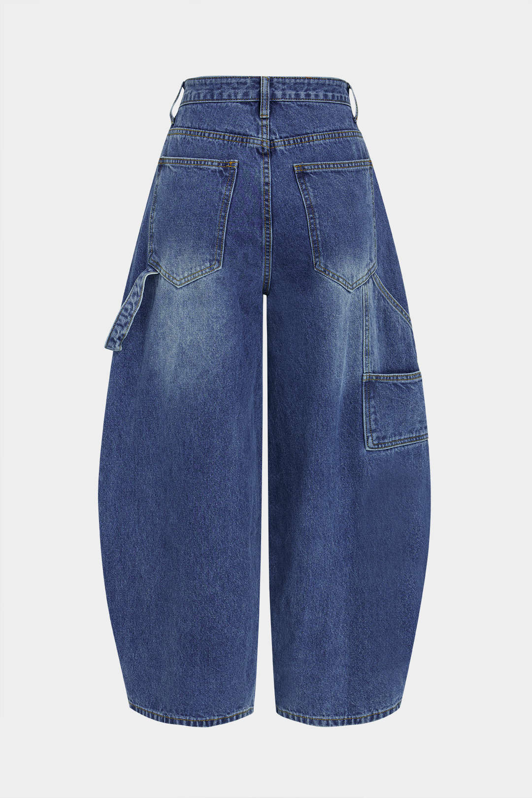 Denim Pocket Barrel Jeans
