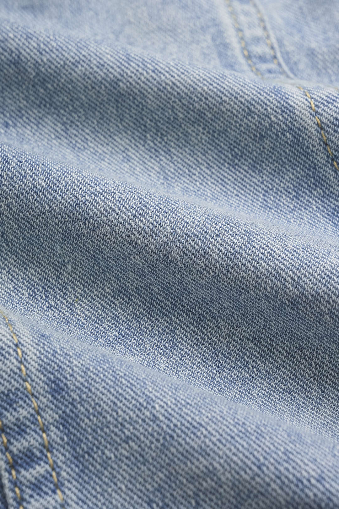 Denim Button Frayed Vest