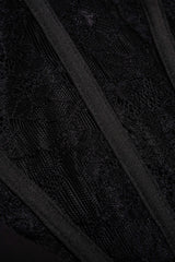 Chiffon Patchwork Lace Corset Asymmetrical Ruched Sleeveless Mini Dress