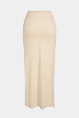 Beaded Asymmetrical Ruched Skirt