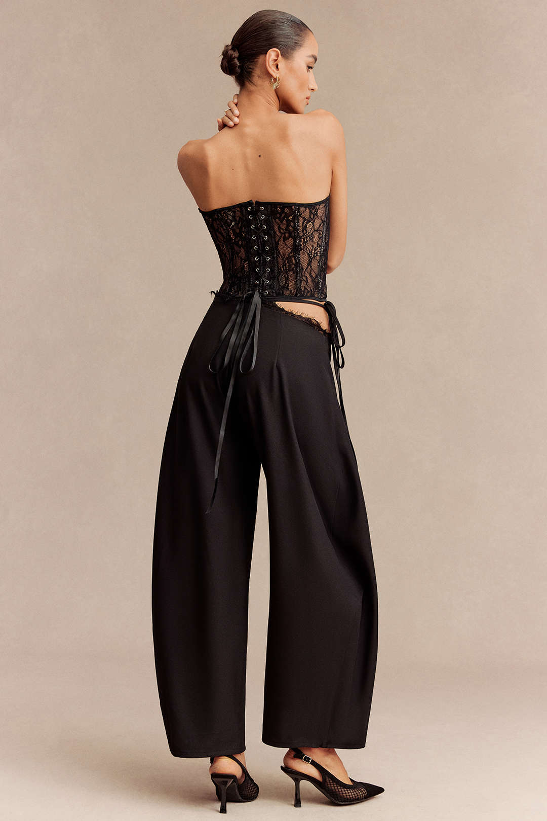 Bustier Backless Tie Corset Top