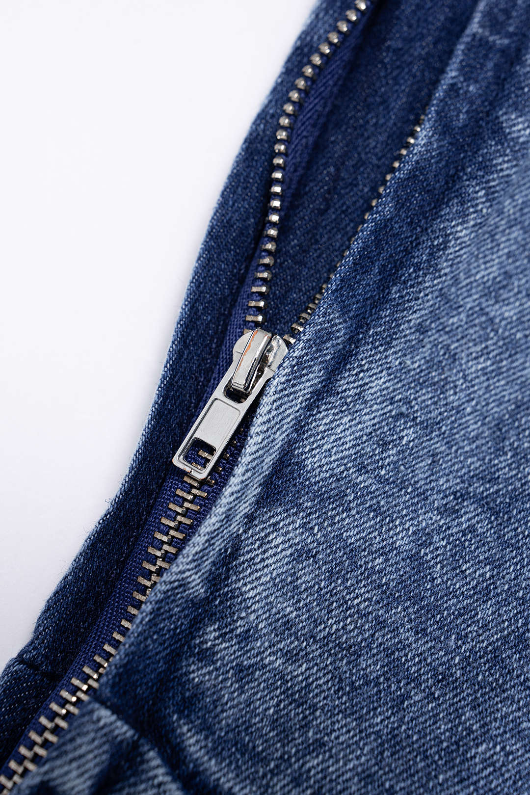 Denim One Shoulder Cut Out Asymmetrical Slit Zipper Midi Dress