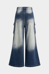 Denim Pocket Zipper Jeans