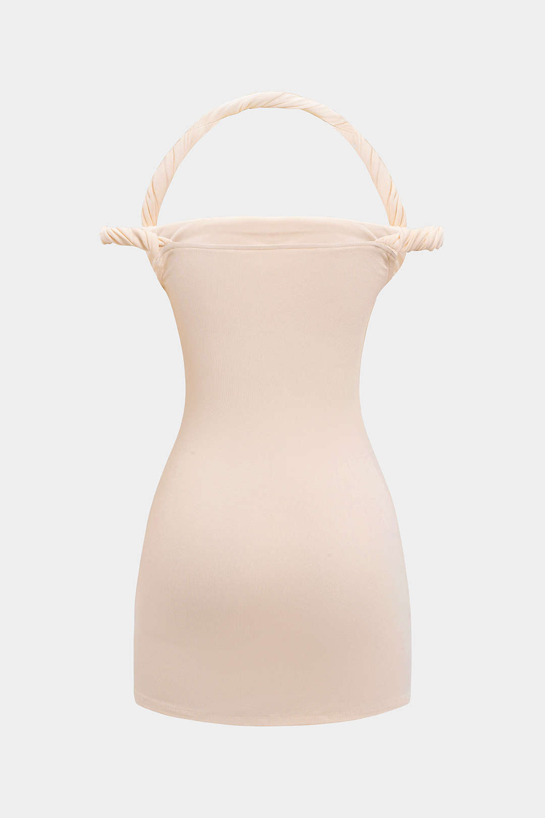 Braided Twist Halter Neck Mini Dress