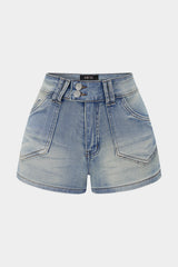 Denim Pocket Low Waist Shorts