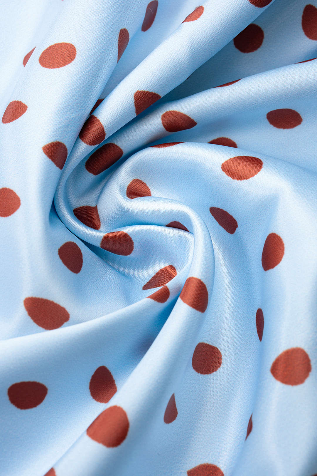 Contrast Polka Dots Print Satin Strapless Sleeveless Mini Dress