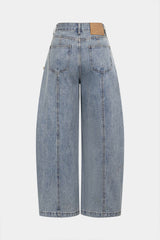 Denim Metallic Decor Wide Leg Jeans
