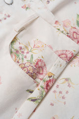 Denim Floral Print High Waist Straight Leg Jeans