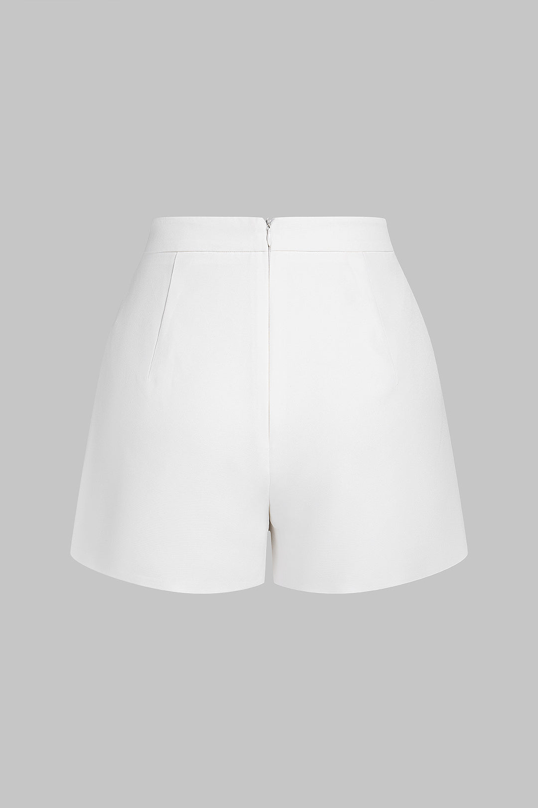 Asymmetrical Button Zipper Shorts