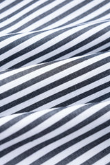 Contrast Stripes Print Asymmetrical Ruched Sleeveless Midi Dress