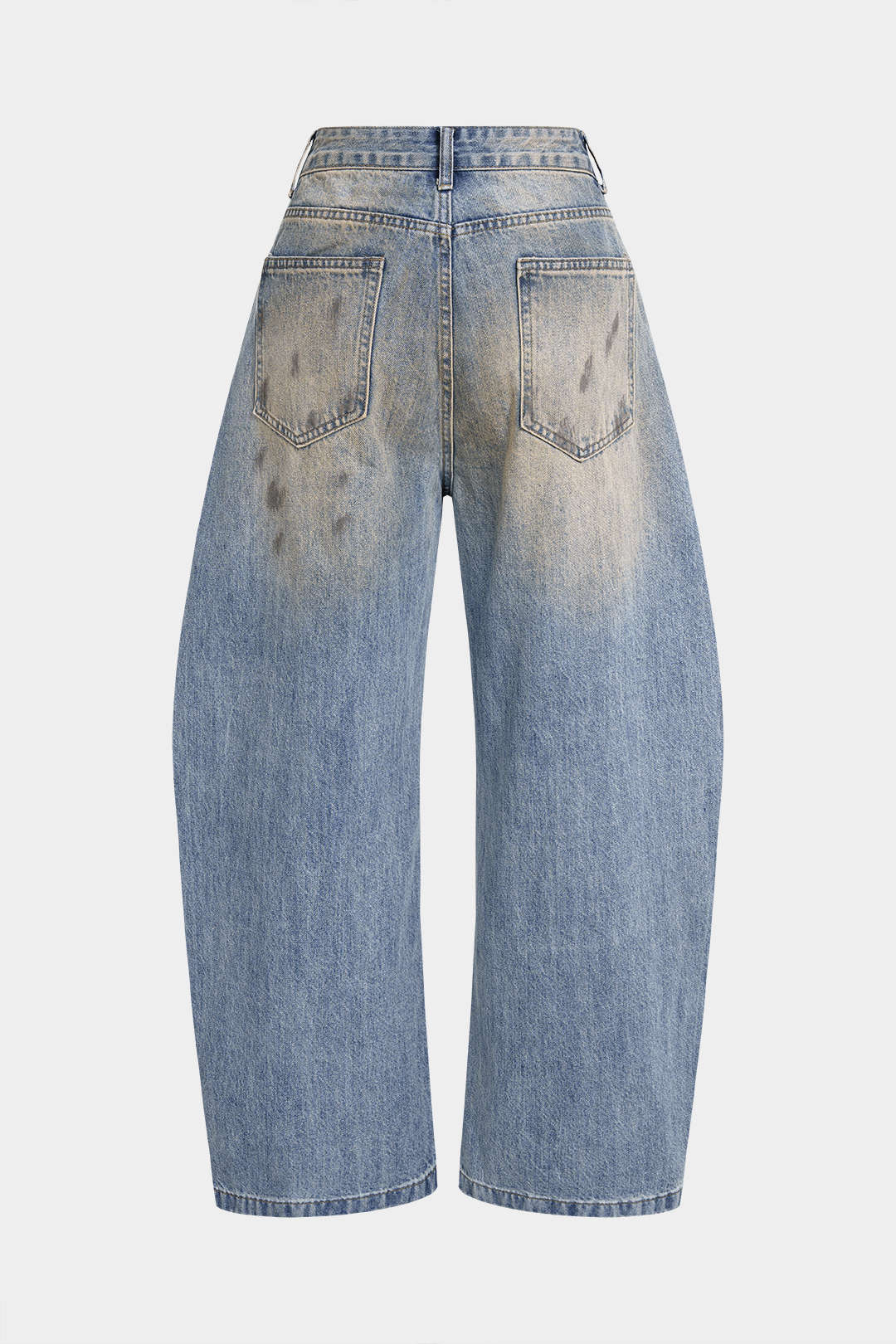 Denim Asymmetrical Wide Leg Jeans