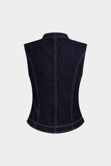 Denim Button Tank Top