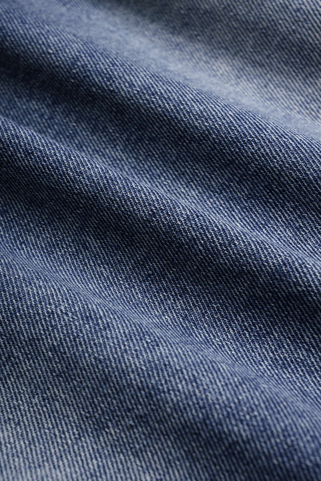 Denim Mock Neck Shirred Outerwear