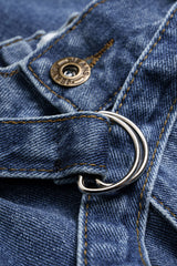 Denim Belted Pocket Shorts