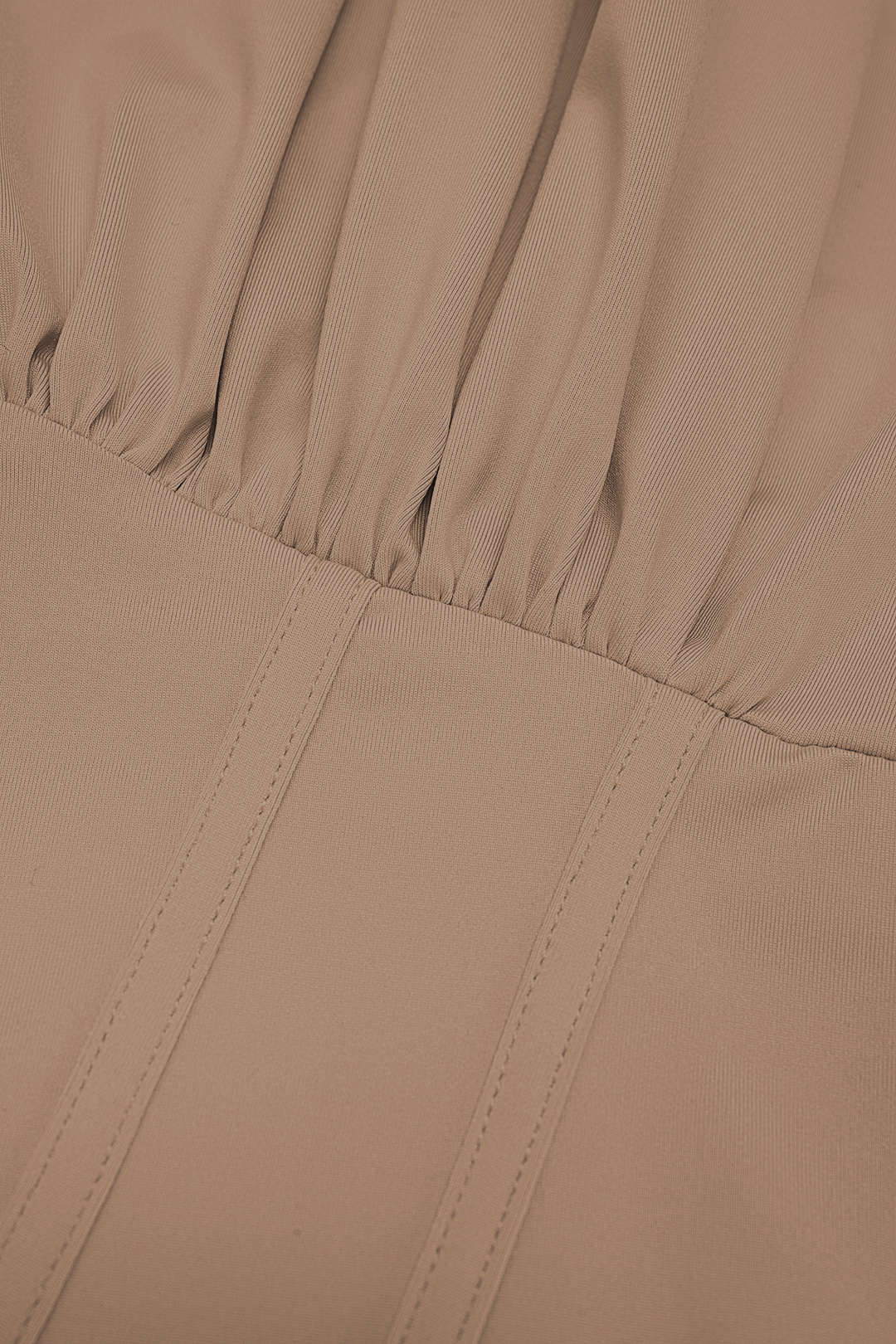 Asymmetrical Ruched Corset Zipper Long-Sleeve Bodysuit