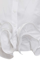 Button Ruffle Ruched Tank Top